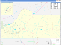 Las Animas County, CO Digital Map Basic Style
